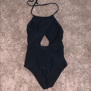 Black cut out one piece